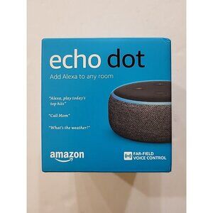 Echo Dot (3rd Generation) Smart Speaker - Charcoal NEW FACTORY SEALED